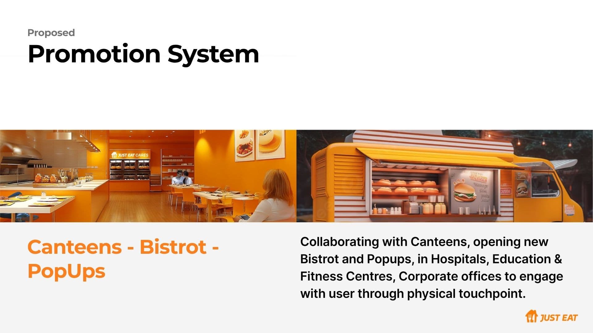 Just Eat Cares canteens, bistros, and pop-up food trucks