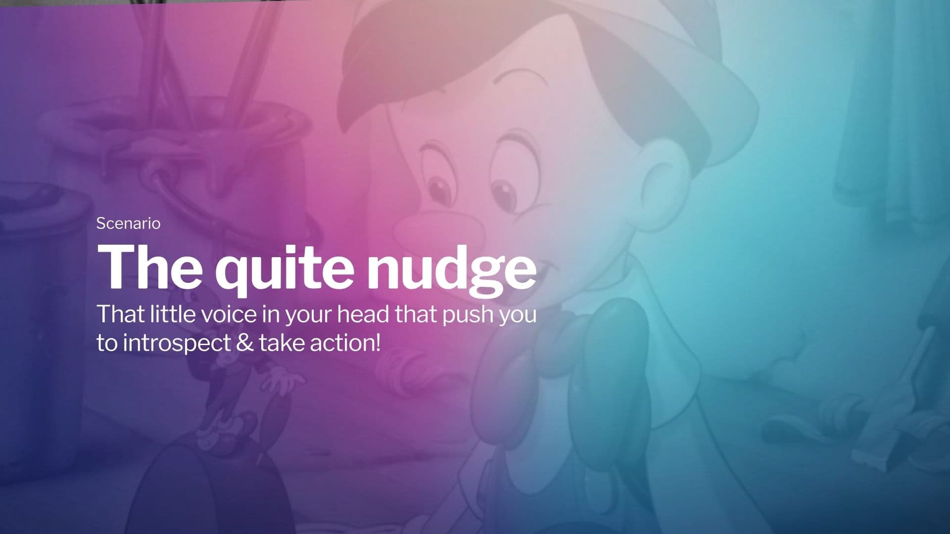 The quiet nudge — scenario concept for Magenta AI