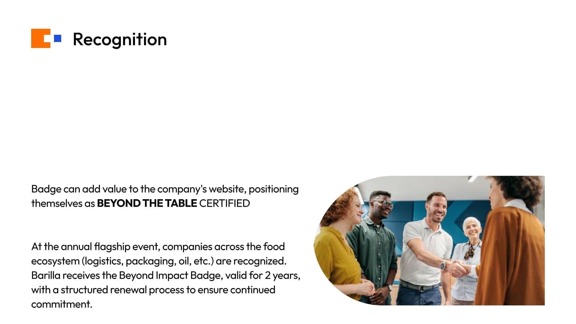 Recognition — the annual event celebrating companies committed to the movement